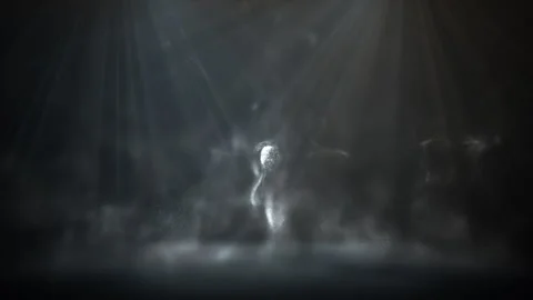Dreamy Studio Spotlight Rays Video Loop Stock Footage 335619762