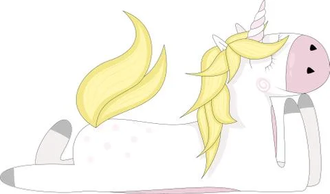 Dreamy unicorn Stock Illustration