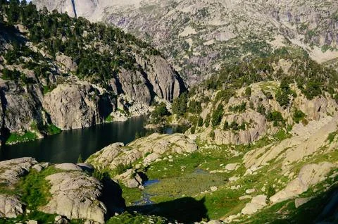 Dreamy Valley from the Summit Stockfoto's