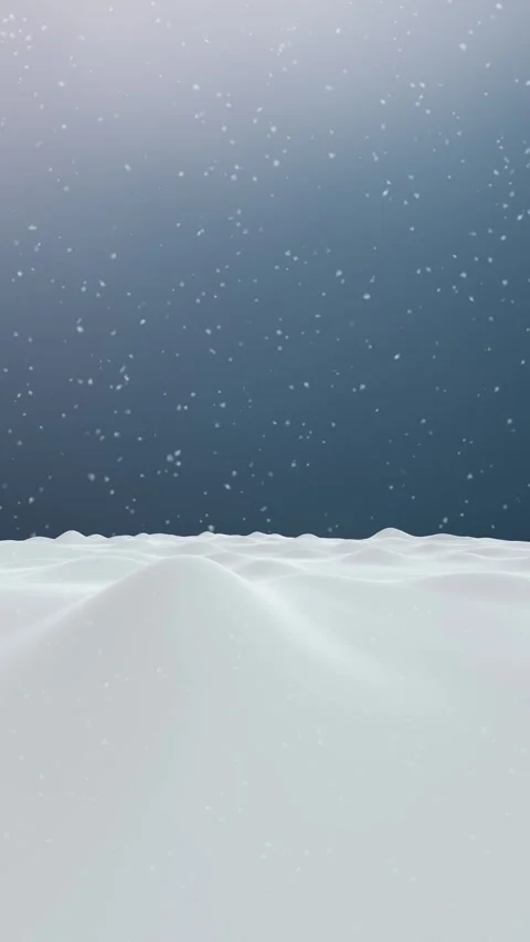 Dreamy winter landscape with loop snowfall vertical background Stock Footage 346393313
