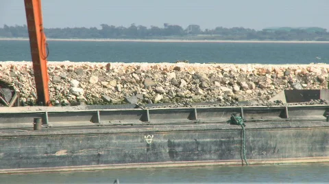Dredge the port Video stock 369914