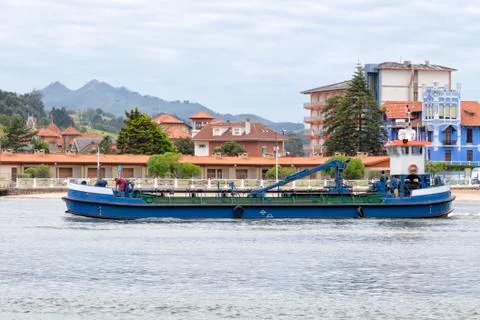 A dredge of ports doing work. Foto stock