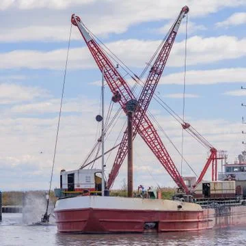 Dredger ship navy Stock Photos