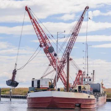Dredger ship navy Stock Photos