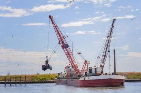 Dredger ship navy Stock Photos