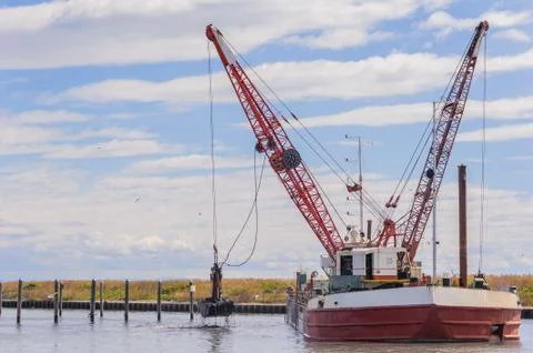 Dredger ship navy Stock Photos