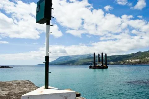 Dredger working Stock Photos