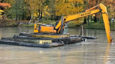 Dredging machine Stock Footage 11139787