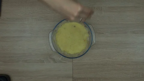 Dredging Ready Dough With Nuts Stock Footage 87504379