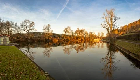 Drei Weihern or three lime trees in St.Gallen, Switzerland Stock Photos