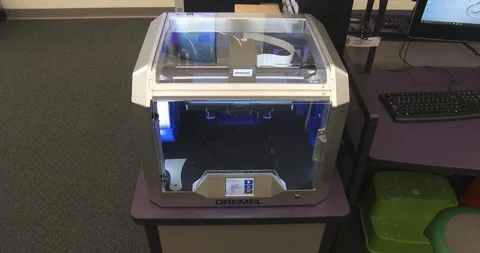 Dremel 3D Printer Working - Wide Shot Stock Footage 86921567