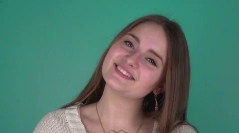 Dremy girl with an expression Stock Footage 61074100
