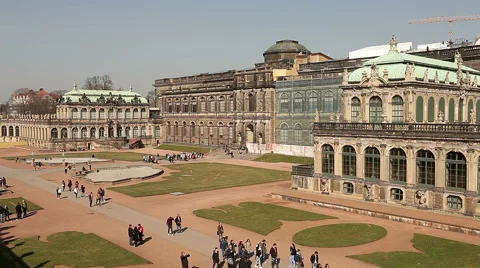 Dresden Art Gallery. Time-lapse. Stock Footage 68362802