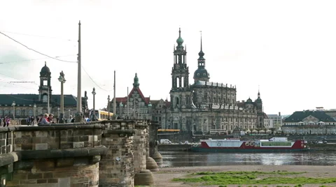 Dresden Cathedral Stock Footage 48026726