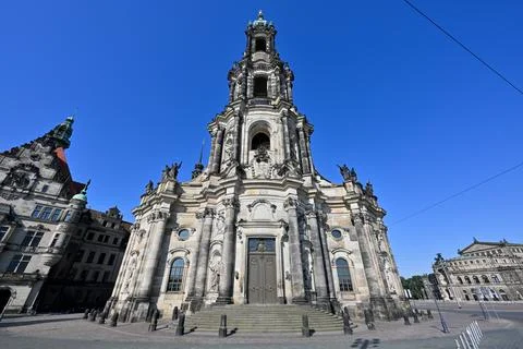 Dresden Cathedral of the Holy Trinity Stock Photos