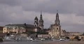 Dresden Center Skyline Bruhl Terrace with Cars Traffic on Street Rush Hour Day 4k or 4k+ Resolution