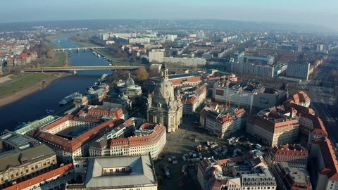 Dresden is a city in Germany, the administrative center of Saxony, on the river  Stock Footage 120581153