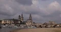 Dresden City Skyline Bruhl Terrace Cars Traffic on Street Rush Hour Cloudy Day 4k or 4k+ Resolution