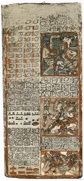  Dresden Codex manuscript of the Maya from the 13th century page of the Dr... Stock Photos