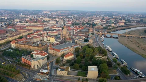 Dresden drone video germany Video stock 116029190