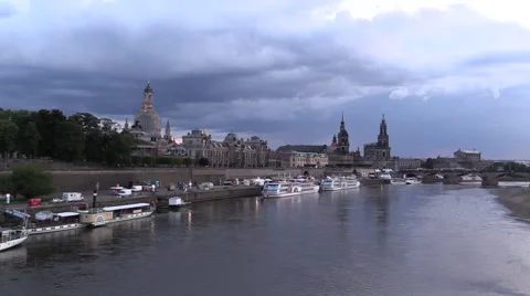 Dresden by the Elbe Stock Footage 43624018
