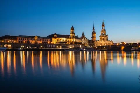 Dresden at the Elbe, Germany Stock Photos
