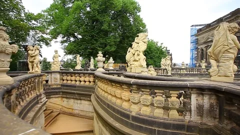 Dresden Gallery Sculpture View 库存影片 123607366