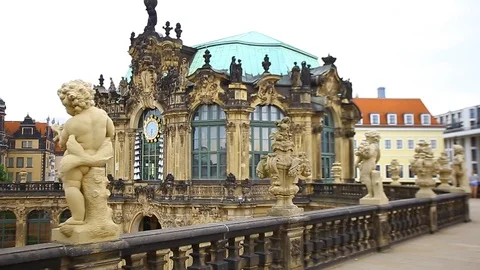 Dresden Gallery Sculpture View Stock Footage 123607367