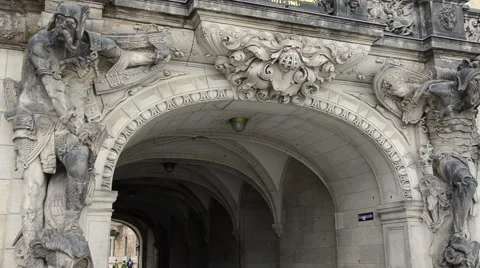 Dresden Germany archway Stock Footage 39985469