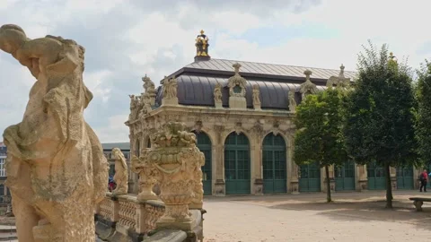 Dresden, Germany - August 31, 2021: Zwinger Museum in Dresden. Travel and sights Stock Footage 165291378