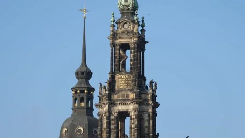 Dresden, Germany - August 31, 2021: Dresden Cathedral of the Holy Trinity or Stock Footage 233178381