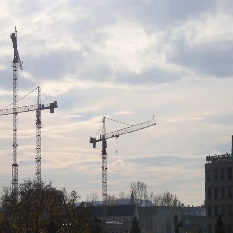 Dresden Germany building construction cranes Stock Footage 69407002
