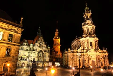 Dresden, Germany at night Stock Photos