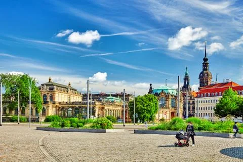 DRESDEN, GERMANY-SEPTEMBER 08, 2015 :City views one of the most beautiful cit Stock Photos