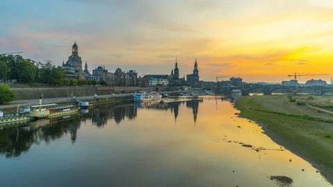Dresden Germany skyline Video stock 123984935