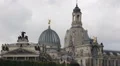 Dresden Glass Dome Building Lemon Squeezer Visual Arts Academy German University HD Footage