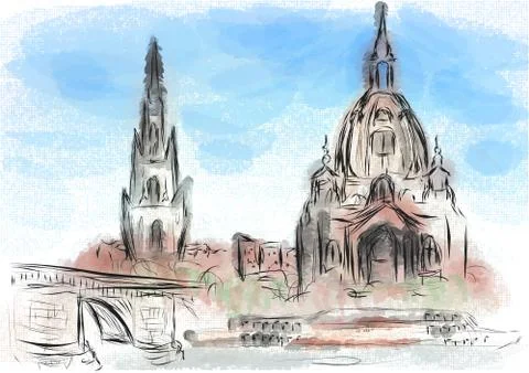 Dresden Stock Illustration