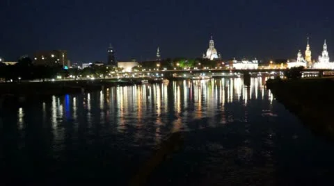 Dresden by Night Stock Footage 11914859
