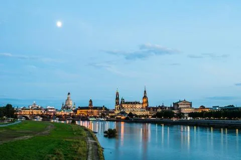 Dresden at night Stock Photos