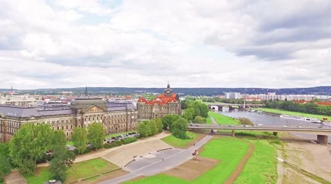 Dresden Rriver side . Dresden has a long history as the capital and royal res Stock Footage 57316136