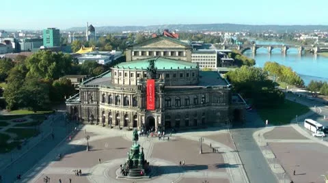 Dresden Semper Opera, Germany, Deutschland Stock Footage 8907974