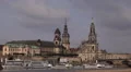 Dresden Skyline Appeal Court Sekundogenitur Bruhl Terrace Old Town Promenade Day HD Footage
