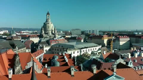 Dresden Skyline, East Germany Stock Footage 8915515