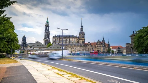 Dresden streettraffic hyperlapse 動画素材 123983566