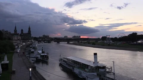 Dresden sunset Stock Footage 43623846