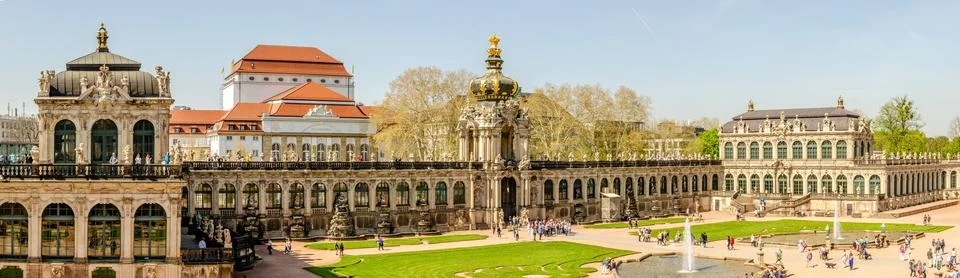 Dresden Zwinger in Germany in sunny day Stock Photos