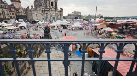 Dresdner Stadtfest timelapse Stock Footage 28028254