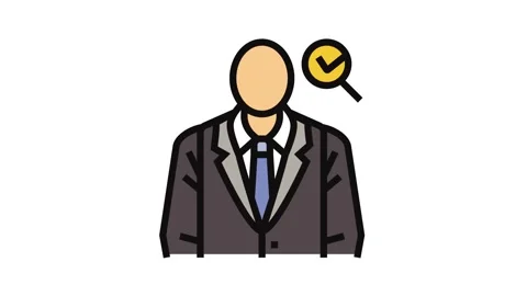 Dress code etiquette interview job color icon animation Stock Footage 326106770