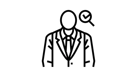 Dress code etiquette interview job line icon animation Stock Footage 326132672