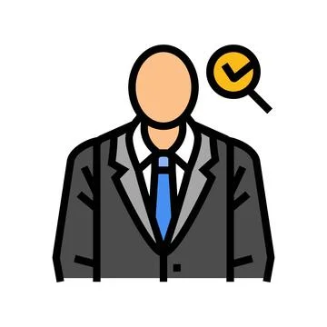 Dress code etiquette interview job color icon vector illustration Illustration
